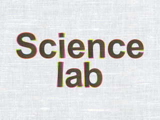 Science concept: Science Lab on fabric texture background