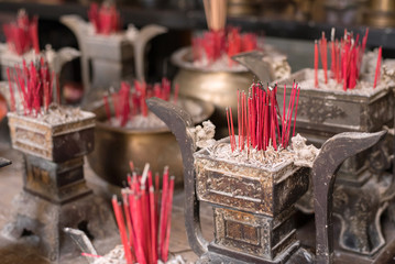 Incense burners at Chinese temple in Georgetown, Penang, Malaysia