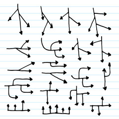 Doodle Arrow Marker set