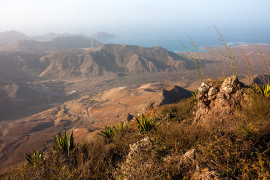 View from Monte Verde mountain near Mindelo, Sao Vicente