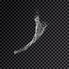 splash silver 3d transparent