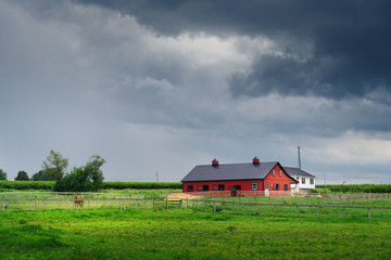 Fototapeta premium Amish county landscape in Lancaster, PA