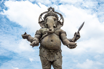 Ganesha,Hindu God and the god of success,Ganesha blue sky and cl