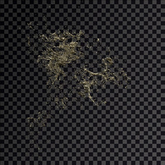 splash gold 3d transparent background