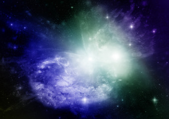 galaxy in a free space