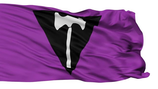 Labrys Pride Flag, Close Up Realistic 3D Animation, Seamless Loop - 10 Seconds Long