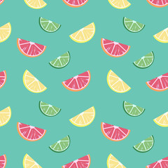 grapefruit lime lemon slices pattern