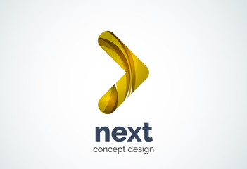 Arrow logo template, next or right concept