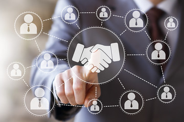 Business handshake online network