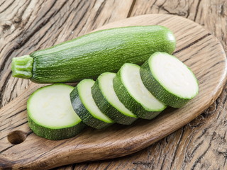 Zucchini on a white background.