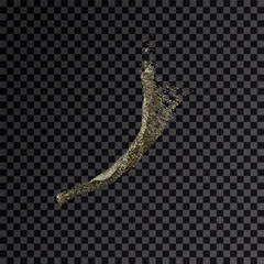 splash gold 3d transparent background