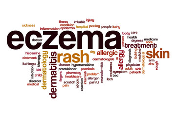 Eczema word cloud concept