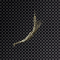 splash gold 3d transparent background