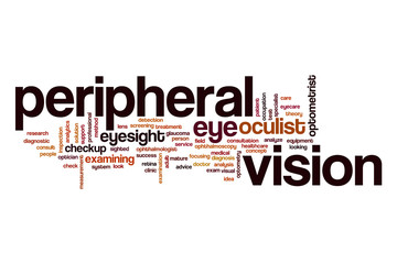 Peripheral vision word cloud concept