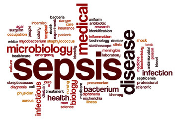 Sepsis word cloud concept