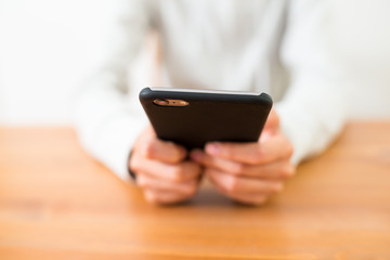 Woman using mobile phone
