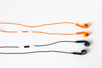 Obraz premium color earphone on background.