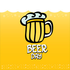 international beer day vector background.