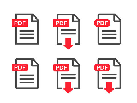 File download icon. Document text, symbol web format information