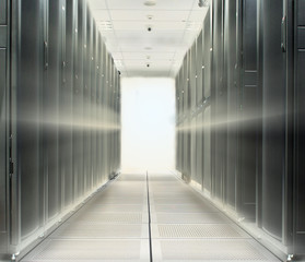 Data center over lighting beam from back