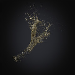 Obraz premium splash gold 3d rendering background