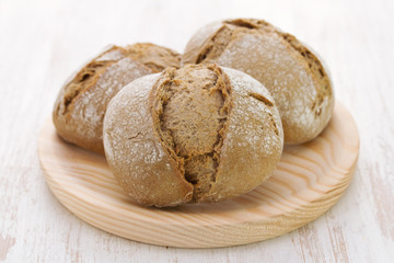 bread on wooden background