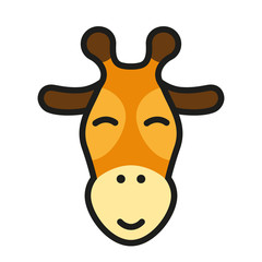 Giraffe head icon. Vector illustration