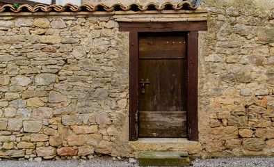 Stone wall and door