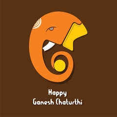  Ganesha chaturthi festival greeting card design vector
