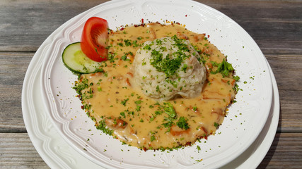 Eierschwammerl mit Semmelknödel