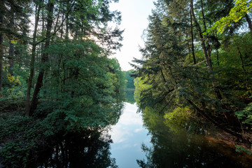 Obraz premium Tranquil Lake View at Krefeld/ Rhineland