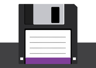 Flat floppy disk icon