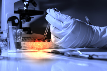 Equipment and experiments about science and chemistry. Being used in chemical experiments or manufacturing biological drugs .