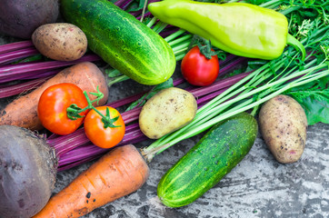 many vegetables close