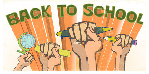 grunge poster. back to school