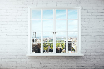 Window with city view