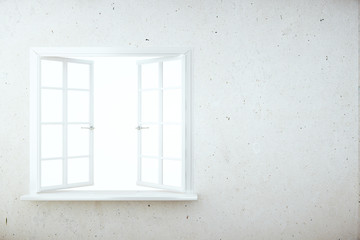 Wall with blank window
