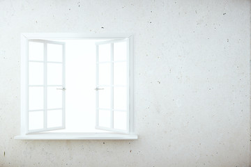 Fototapeta premium Wall with blank window
