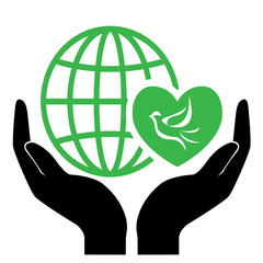 Голубь мира, концепция лого мир