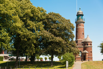 Obraz premium Seezeichen, Leuchtturm Holtenau