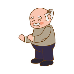 grandfather old person man male icon. Isolated and flat illustration. Vector graphic