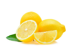 fresh lemon isolated on white background