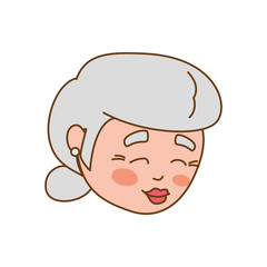 grandmother old person woman female icon. Isolated and flat illustration. Vector graphic