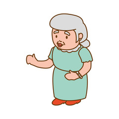 grandmother old person woman female icon. Isolated and flat illustration. Vector graphic