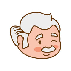 grandfather old person man male icon. Isolated and flat illustration. Vector graphic