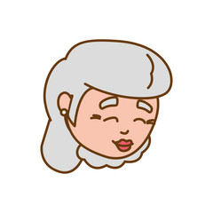 grandmother old person woman female icon. Isolated and flat illustration. Vector graphic