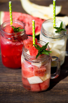 Watermelon and melon drink 