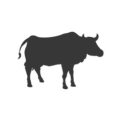 Cow animal farm pet character icon. Isolated and flat illustration. Vector graphic