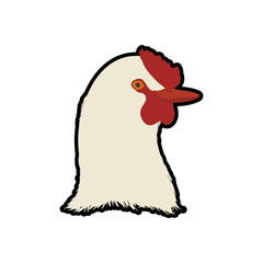 Chicken animal farm pet character icon. Isolated and flat illustration. Vector graphic