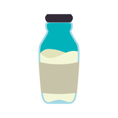milk bottle healthy food organic food market icon. Isolated and flat illustration. Vector graphic